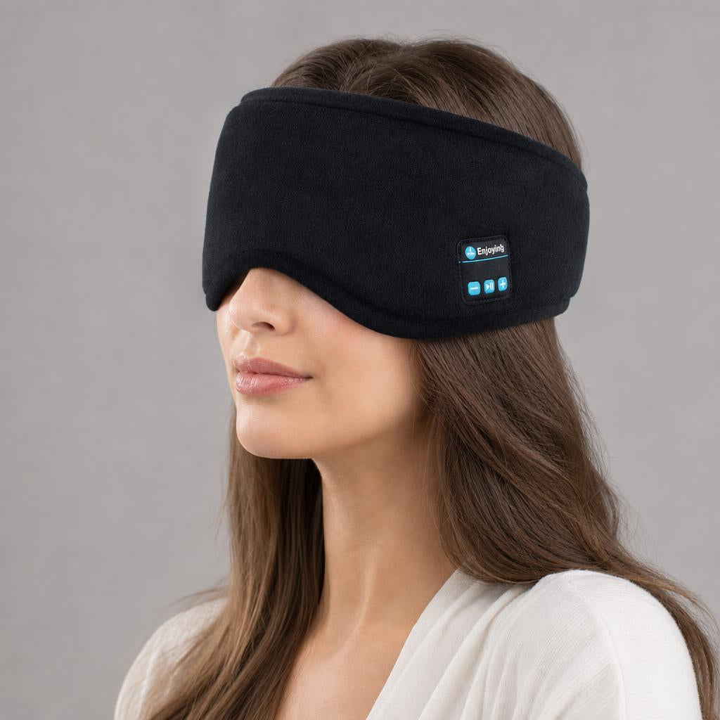 SleepSound antifaz puesto, ajuste cómodo